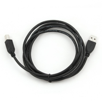 Кабель USB2.0 Am < - > Bm  1.8м, Cablexpert, экран, черный, пакет