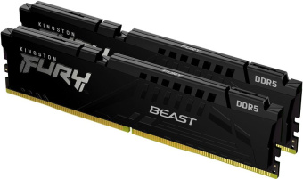 Модуль памяти DDR5 64Gb 5200MHz Kingston Fury Beast Black CL40 (Kit of 2)