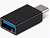 Переходник–адаптер USB-C (m)  --  USB-A (f), Buro черный