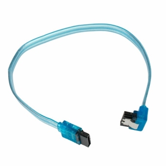 Кабель интерфейсный SATA  30см, Cablexpert, угловой, защелка, прозрачный