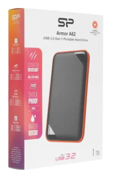 Внешний жесткий диск 1Tb Silicon Power Armor A62S 2.5" USB3.1 черный/красный