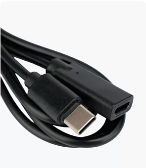 Кабель-удлинитель USB-C - USB-C, 2.0м, Cablexpert 60W черный