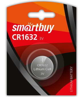 Элемент питания CR1632, 3V, 1шт, Smartbuy Lithium Battery
