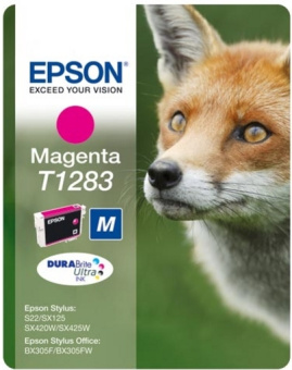 Картридж струйный EPSON T1283 M для Epson 230/235W/420W/425W/430W/435W/440W/445W/BX305F/305, пурпурный