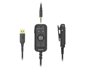 Наушники проводные A4Tech Bloody M590i (микрофон, 20-20 000 Гц, 105дБ,  вирт. звук 7.1, 3.5 мм/USB) черный-синий