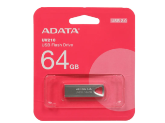 Флешка .64Gb ADATA UV210 USB2.0 плоская металлическая