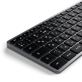 Клавиатура проводная Satechi Slim W3 USB-C Wired Keyboard (алюминиевый корпус, подсветка с тремя уро
