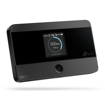 Wi-Fi роутер TP-Link M7350 N300, 2.4 ГГц, 2000 мАч, Micro USB, SIM-слот, черный