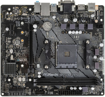 Материнская плата Socket AM4 ASRock B550M-HDV (B550) 2*DDR4 1*PCI-Ex1 1*PCI-Ex16 SATA M.2 HDMI DVI V