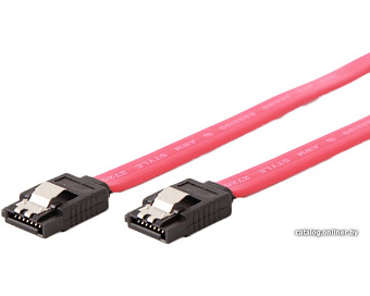 Кабель интерфейсный SATA  80см, Cablexpert, прямой разъем, защелка