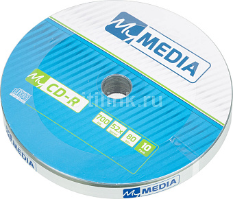 Диск CD-R 700 Mb MyMedia 52x Pack wrap (10шт.)