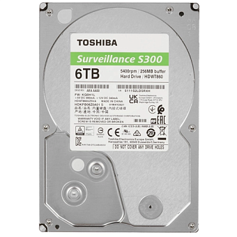 Жесткий диск SATA 6Tb Toshiba S300 5400rpm 256Mb SATA-3