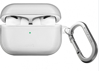 Чехол для наушников Apple Airpods 4 - силиконовый c карабином прозрачный