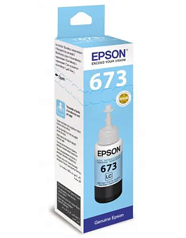 Картридж струйный EPSON T6735 для Epson L800/L805/L810/L850/L1800, светло-голубой