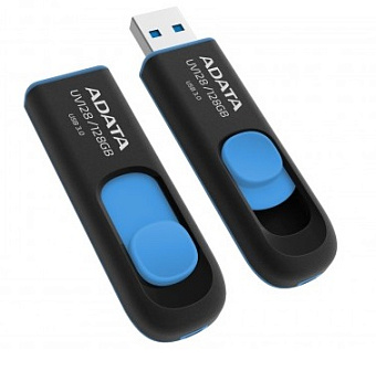 Флешка 128Gb ADATA [UV128] black-blue USB3.0
