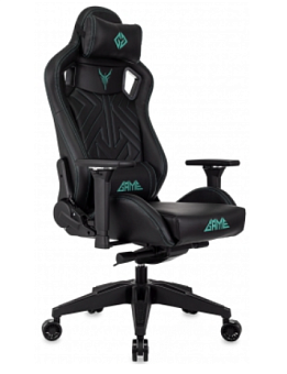 Кресло Knight Titgame черный экокожа с подголов. крестов. пластик