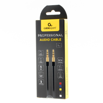 Кабель аудио-видео 3.5Jack (m) < - > 3.5Jack (m)  1.0м, Cablexpert, блистер, белый