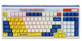 Клавиатура проводная A4Tech Bloody B950 (механика LK Libra, RGB, 1.8м) синий/белый