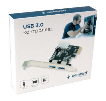 Контроллер PCI-E Gembird SPCR-01 (2*USB3.0_port)