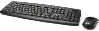 Комплект беспроводной (клавиатура+мышь) Gembird KBS-8000 Wireless (жёлтая кириллица, до 10 м) USB черный