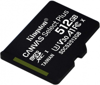 Карта памяти microSD 512Gb Kingston microSDXC Class 10 UHS-I U3 Canvas Select Plus