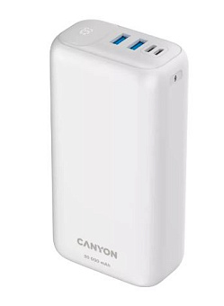 Внешний аккумулятор 30000 mAh_ Canyon CNE-CPB301 Power Delivery 20W QC3.0 White
