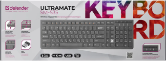 Клавиатура беспроводная Defender UltraMate SM-535 Slim черный