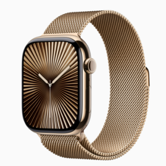 Смарт-часы Apple Watch Series 10 42mm Titanium Milanese Loop Gold