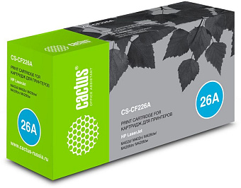 Картридж лазерный Cactus CS-CF226A для HP, 3100 стр. черный