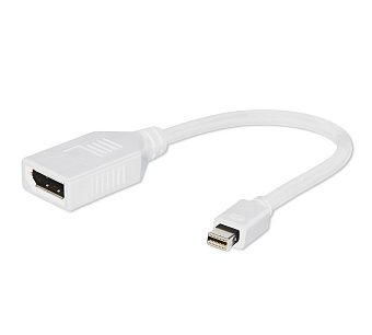 Кабель-переходник miniDP (m) < - > DP (f), 0.10м, Cablexpert, White