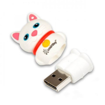 Флешка 32Gb SmartBuy Wild Series Котенок (белый)