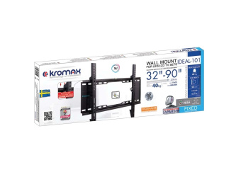 Крепление для телевизора Kromax IDEAL-101 (32"-90" макс.40кг настенный фиксированный) Black