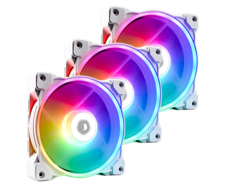 Комплект вентиляторов ID-Cooling ZF-12025-ARGB-TRIO-SNOW ARGB 3-pack, белый