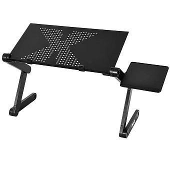 Подставка для ноутбука 15" BURO BU-804 (стол для ноутбука, столешница металл, 48x26см) Black