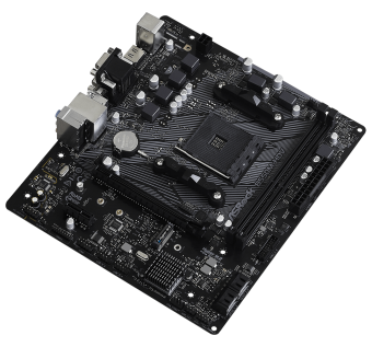 Материнская плата Socket AM4 ASRock B550M-HDV (B550) 2*DDR4 1*PCI-Ex1 1*PCI-Ex16 SATA M.2 HDMI DVI VGA mATX