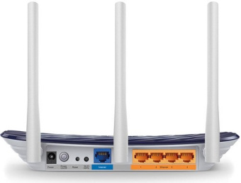 Wi-Fi роутер TP-Link Archer C20(RU) AC750, 5 ГГц, 100 Мбит/с, USB, черный