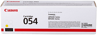 Картридж лазерный Canon 054 Y для MF645Cx/MF643Cdw/MF641Cw/LBP623C, желтый