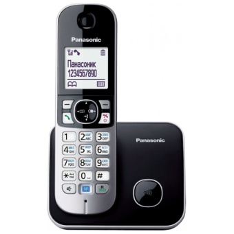 Радиотелефон Panasonic DECT KX-TG 6811 RUB (АОН, спикерфон, полифония, черный)