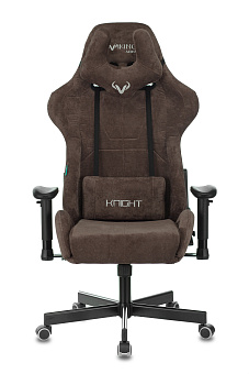 Кресло Zombie VIKING KNIGHT Fabric (ткань, мех. качания, крест. металл, до 150 кг) Коричневый