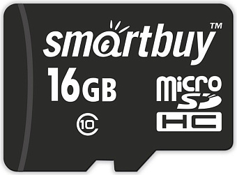 Карта памяти microSD 16Gb SmartBuy Class 10, UHS Class 1