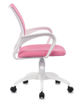 Кресло Бюрократ CH-W695NLT (сетка/ткань, без мех. качания, крест. пластик, до 120 кг) Розовый