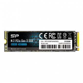 Накопитель SSD M.2 .512Gb Silicon Power A60 (PCI-E 3.0 x4, 2200/1600 Мбайт/сек)