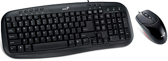 Комплект проводной (клавиатура+мышь) Genius Smart KM-170 черный