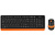 Комплект беспроводной (клавиатура+мышь) A4Tech Fstyler FG1010 Wireless черный/оранжевый