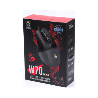 Мышь проводная A4Tech Bloody W70 Max STONE 10000dpi черный