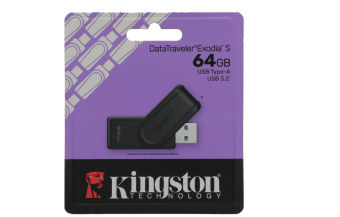 Флешка 64Gb Kingston DataTraveler Exodia S DTXS/64GB USB3.0 черный