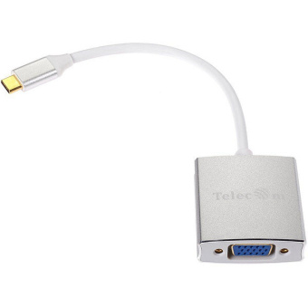 Кабель-переходник USB-C (m)  --  VGA (f), Telecom TUC030 0.10m
