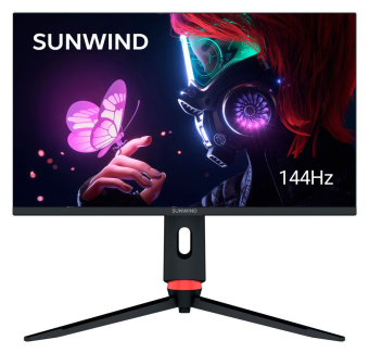 Монитор 23.8" SunWind SUN-M24BG120 (IPS 1920x1080 8ms 144Hz HDMI DP) Black