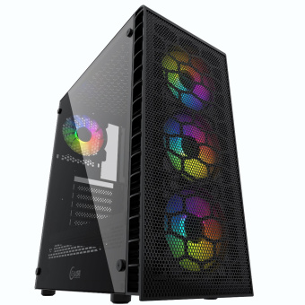 Корпус Powercase Mistral Z4С Mesh LED ATX Bllack