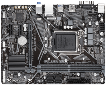 Материнская плата Socket-1200 Gigabyte H410M S2 (H410) 2*DDR4 1*PCI-Ex16 1*PCI-Ex1 4*Sata VGA mATXH4